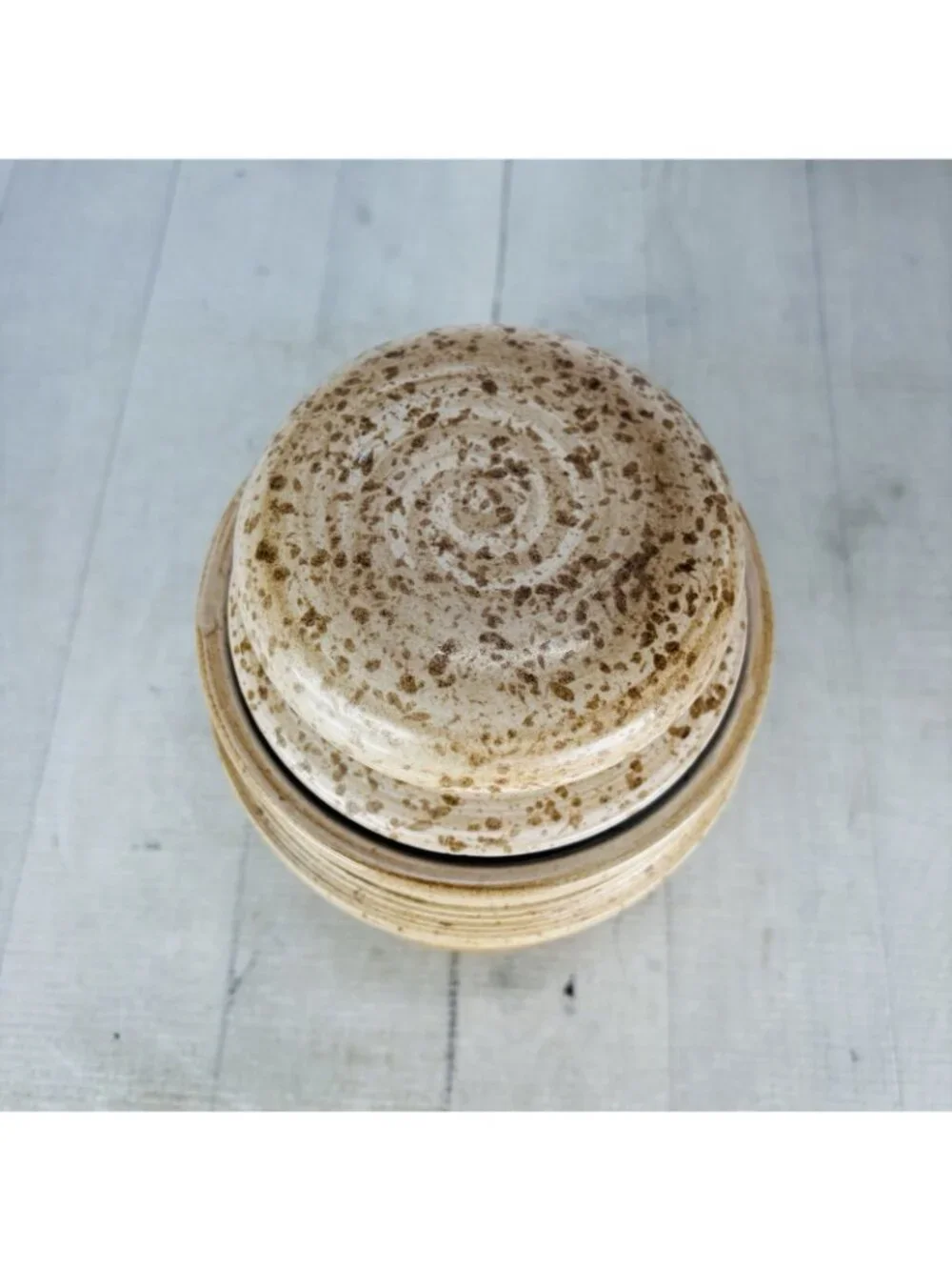 Vintage GT Mark 600/111 Speckle Rustic Farmhouse Canadian Stoneware Canister Jar